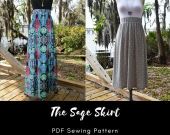The Sage Skirt - PDF Sewing Pattern XS-XXL