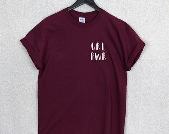 Girl Power Feminist T Shirt Grl Pwr Top Smash The Patriarchy Unisex Funny Tumblr
