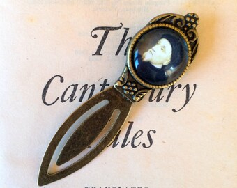 Chaucer Bookmark - Geoffrey Chaucer Bookmark, The Canterbury Tales Bookmark, Medieval Bookmark, Chaucer Gift, The Canterbury Tales Gift