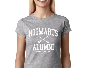 Hogwarts Alumni Shirt Harry Potter Women T Shirt Crew Neck