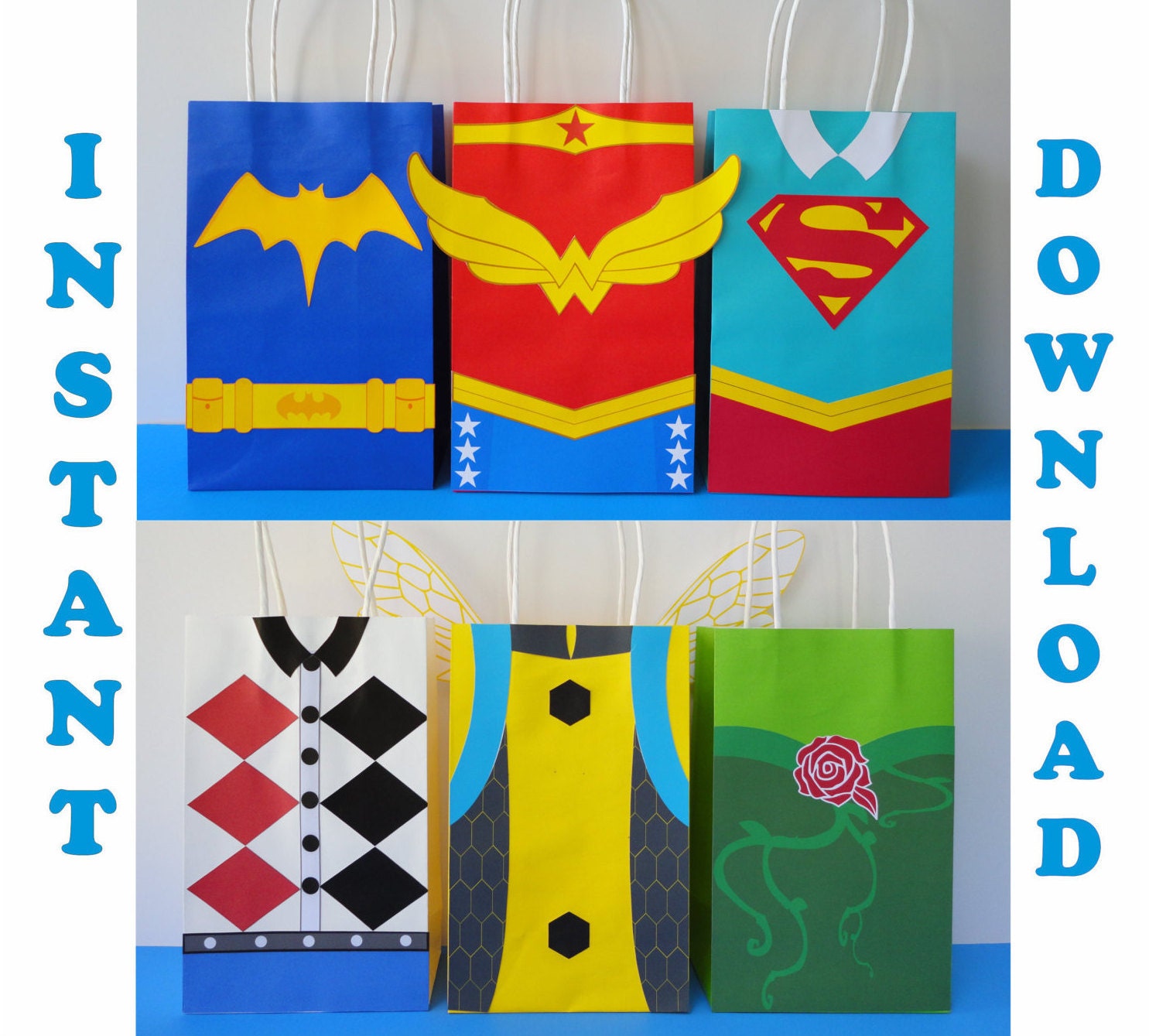 DC Super Hero Girls Party Favor Bags/ DC Superhero Girls