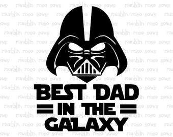 Darth Vader Best Dad In The Galaxy Star Wars Car Decal bumper sticker Laptop Computer Yeti Tumbler Mug Window Father's Day Sticker Vinyl