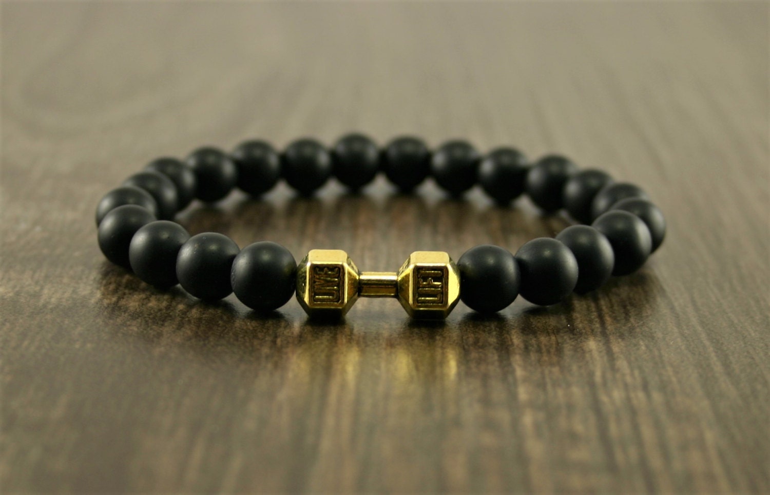 dumbbell bracelet fitness bracelet fit bracelet by MiYaBoutique