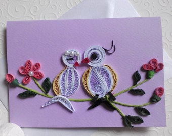 Handmade graduation card quilled personalized