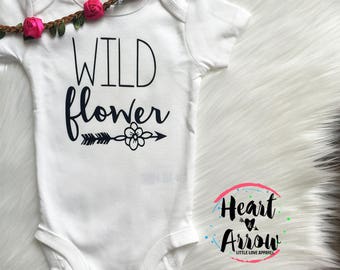 Wildflower | Baby Onesie® / Baby Bodysuit / Infant & Toddler T-Shirt / Boho / Baby Shower Gift / Birthday Gift