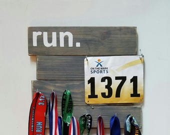 Rustic Running Medal Holder Display