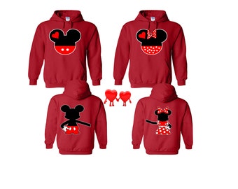 mickey minnie couple hoodies