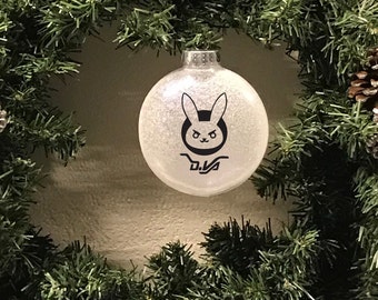 D.VA Inspired, DVA Inspired, Overwatch Inspired, Glitter Ornaments, Christmas Ornament, Vinyl Ornament, Overwatch Inspired Christmas
