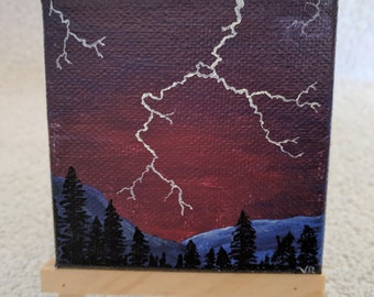 Painting lightning | Etsy