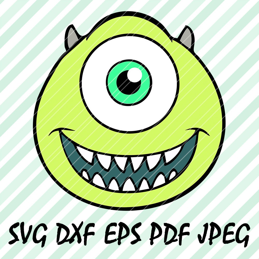 Download Mike Wazowski Monsters INC SVG DXF Eps Pdf Vector Cut Files