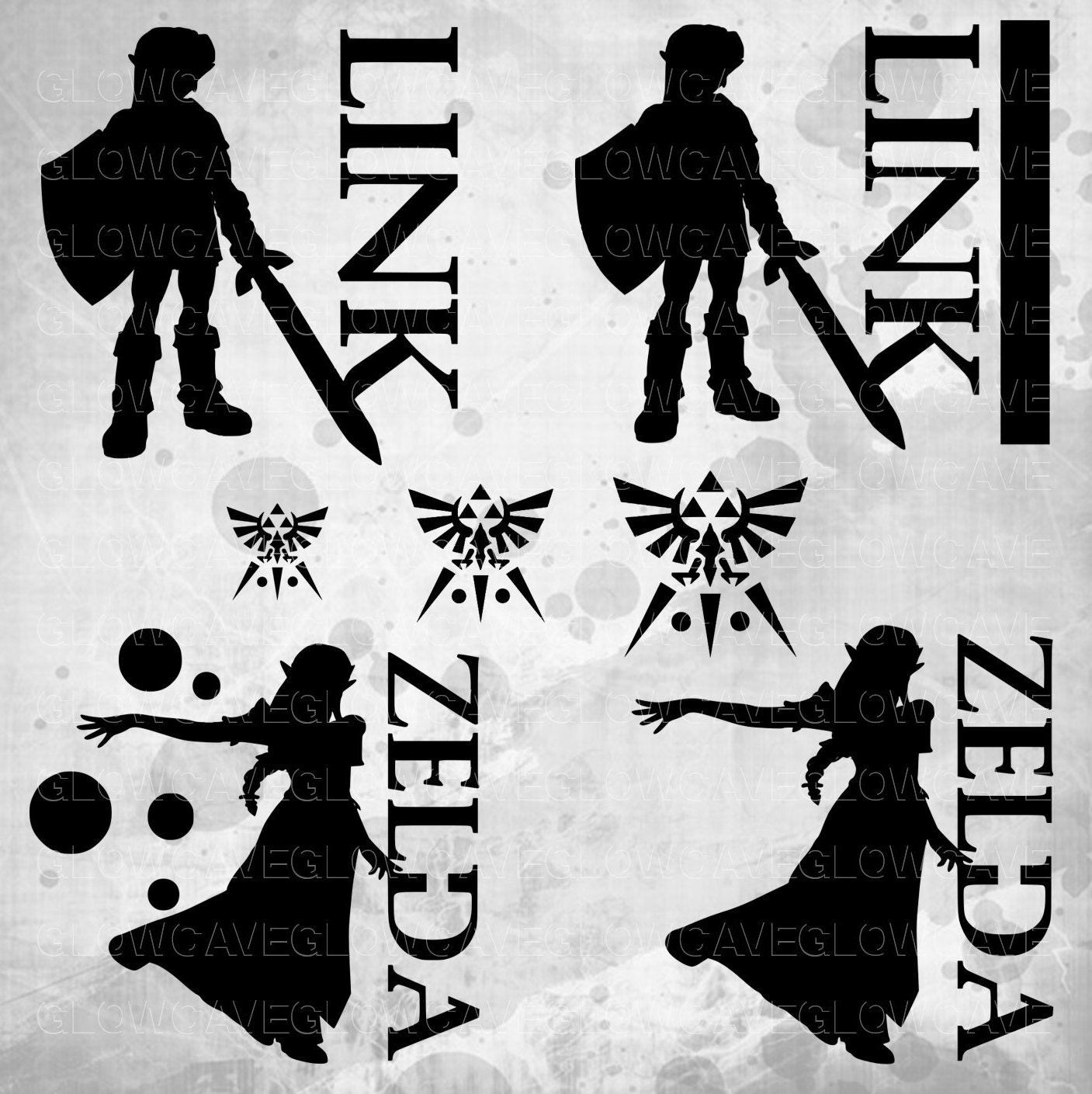 Download Zelda Silhouettes svg file Zelda Clip art Zelda svg INSTANT