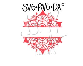 Mandala SVG, Split Mandala SVG