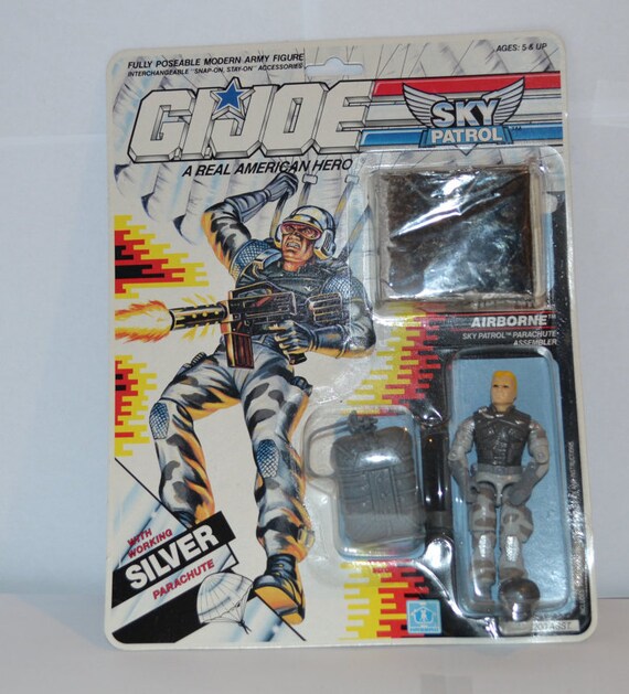 1990 Hasbro Vintage GI Joe Sky Patrol Airborne Parachute