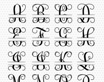 Split Vine Monogram Font Free | IUCN Water