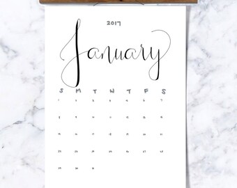 Calligraphy calendar | Etsy