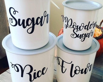Vinyl Decal Food Storage / Container / Tupperware Labels