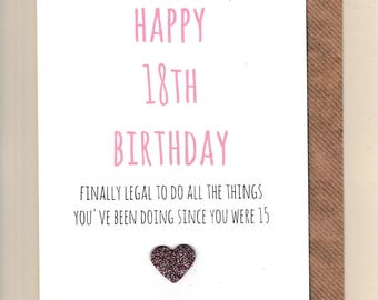 18th birthday card | Etsy