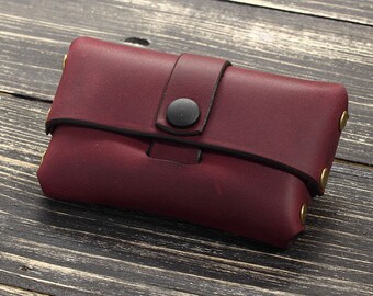 Leather Cardholder, Card Holder Leather, Custom Birthday Gift for Dad, Boyfriend Christmas Gift, Husband Birthday Gift, Valentines Gifts