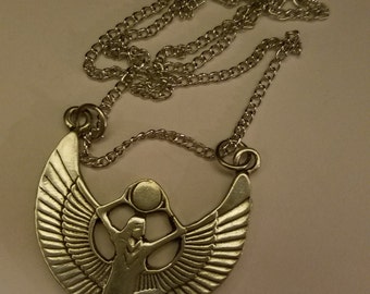 Items similar to Isis Necklace - Winged Isis Pendant, Ancient Egyptian ...