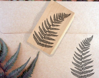 Fern Rubber Stamp - Handmade by Blossom Stamps