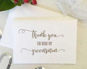 Thanks for Suiting Up Groomsmen Thank You Cards Groomsman