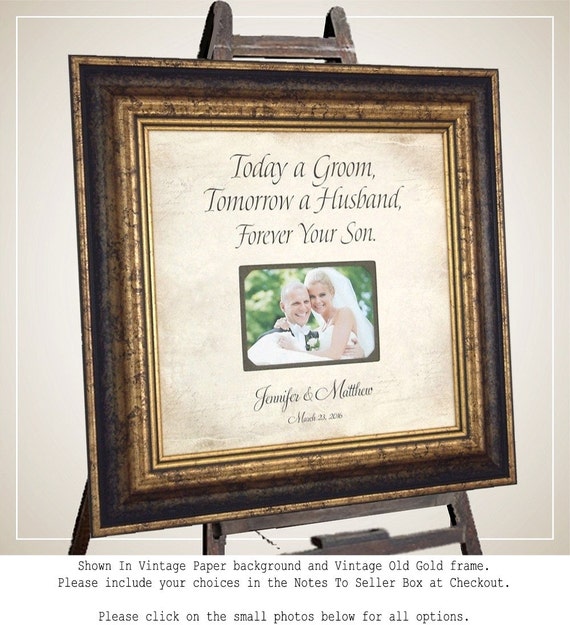 Mother Of The Groom Gift Personalized Picture Frame Wedding