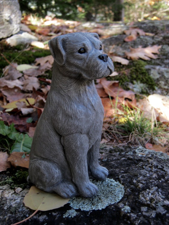 boxer lawn statue