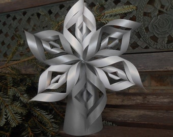 Christmas Tree Topper. CHOOSE YOUR COLORS. Twisted Star, Rustic Decoration, Holiday. Table Decoration.
