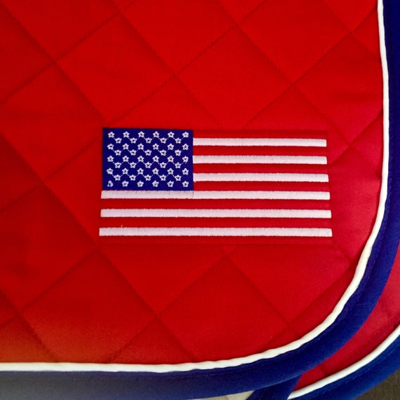 Ultimate USA Flag Embroidered Saddle Pad 3 Sizes
