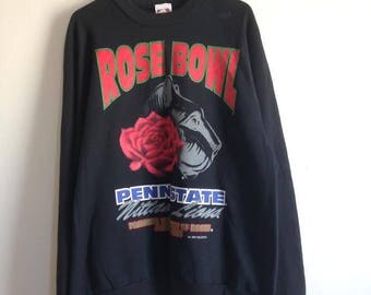 Rose Bowl 1995 Penn State Black Vintage Crewneck