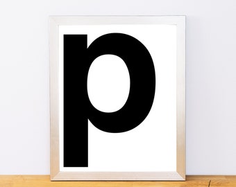 monogram letter p etsy