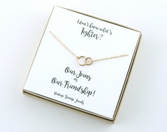 Best Friend Gift, Gift for her, Best Friend Necklace,Eternity Necklace ,Gold Necklace, Gift Box, Silver circle Necklace,Minimalist