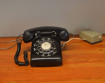 Rotary phone Vintage Western Electric Bell System black rotary dial phone telephone