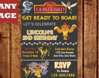 Lion Guard invitation, Lion Guard Birthday Invitation, Lion Guard Invite, Lion Guard Birthday Party, Printable Lion Guard Invitation, Disney