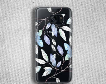Leaf print case for Samsung Galaxy S7 Edge Case clear for Samsung Galaxy S8 Case for Samsung Galaxy S8 Plus Case rubber for Galaxy S7