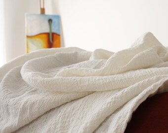 LINEN BEDSPREAD. Rough linen rustic style bed cover. Queen & King size coverlet, handmade by MOOshop.*27