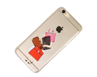 iPhone 7 Case, Shopping Purse Bags Style Transparent Clear Phone Case iPhone 6, iphone SE case, 6 Plus, 7 Plus, 6S, Galaxy S6, Note 5 case