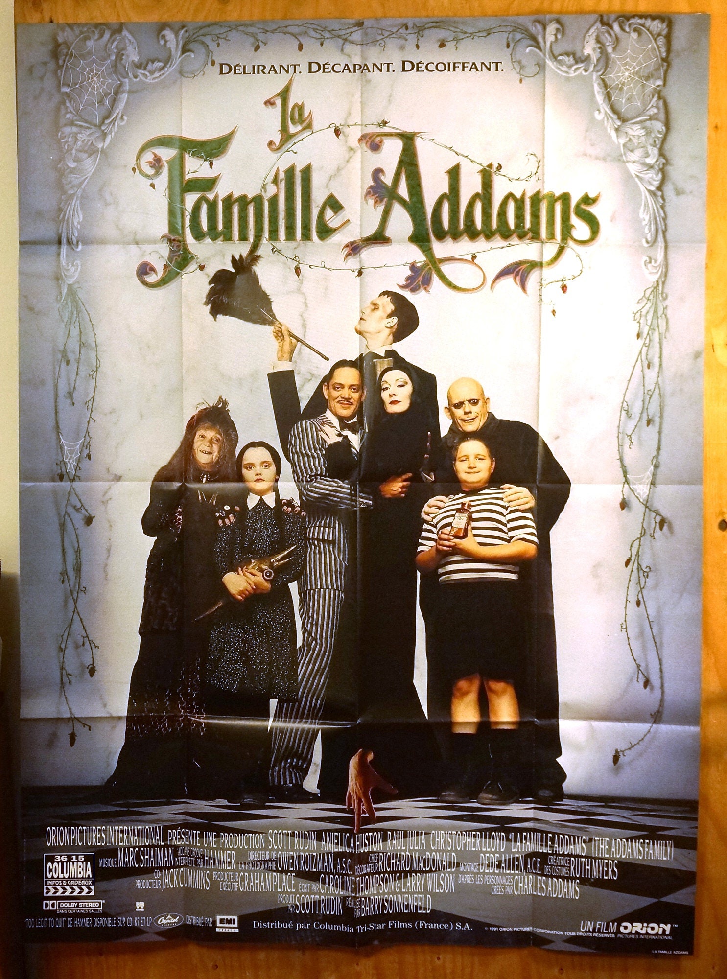 The Addams Family French Subway Movie Poster La Famille