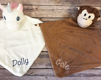 Personalized Baby Cubbie Blanket, Personalized Baby Stuffed Animal Blanket