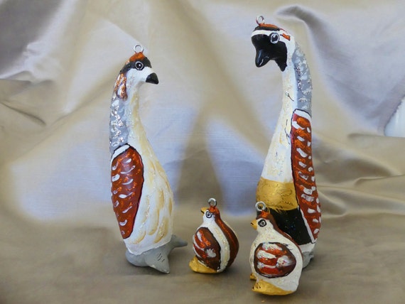 quail family figurines