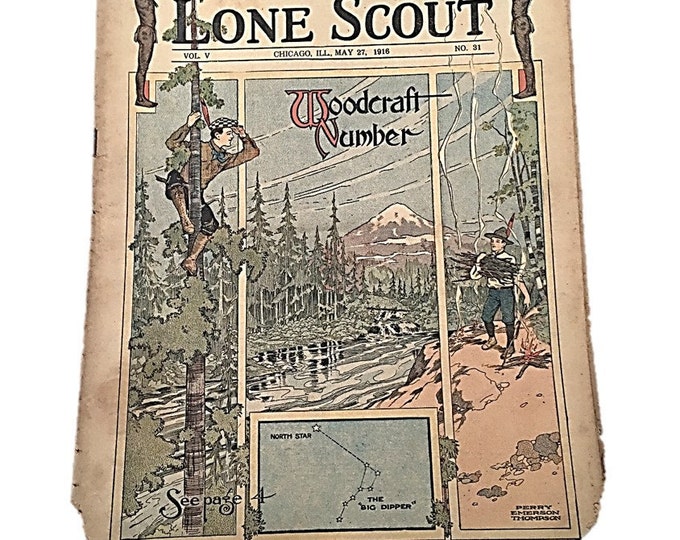 Lone Scout | Woodcraft Number | The Real Boys Magazine | May 27 1916 | Perry Emerson Thompson