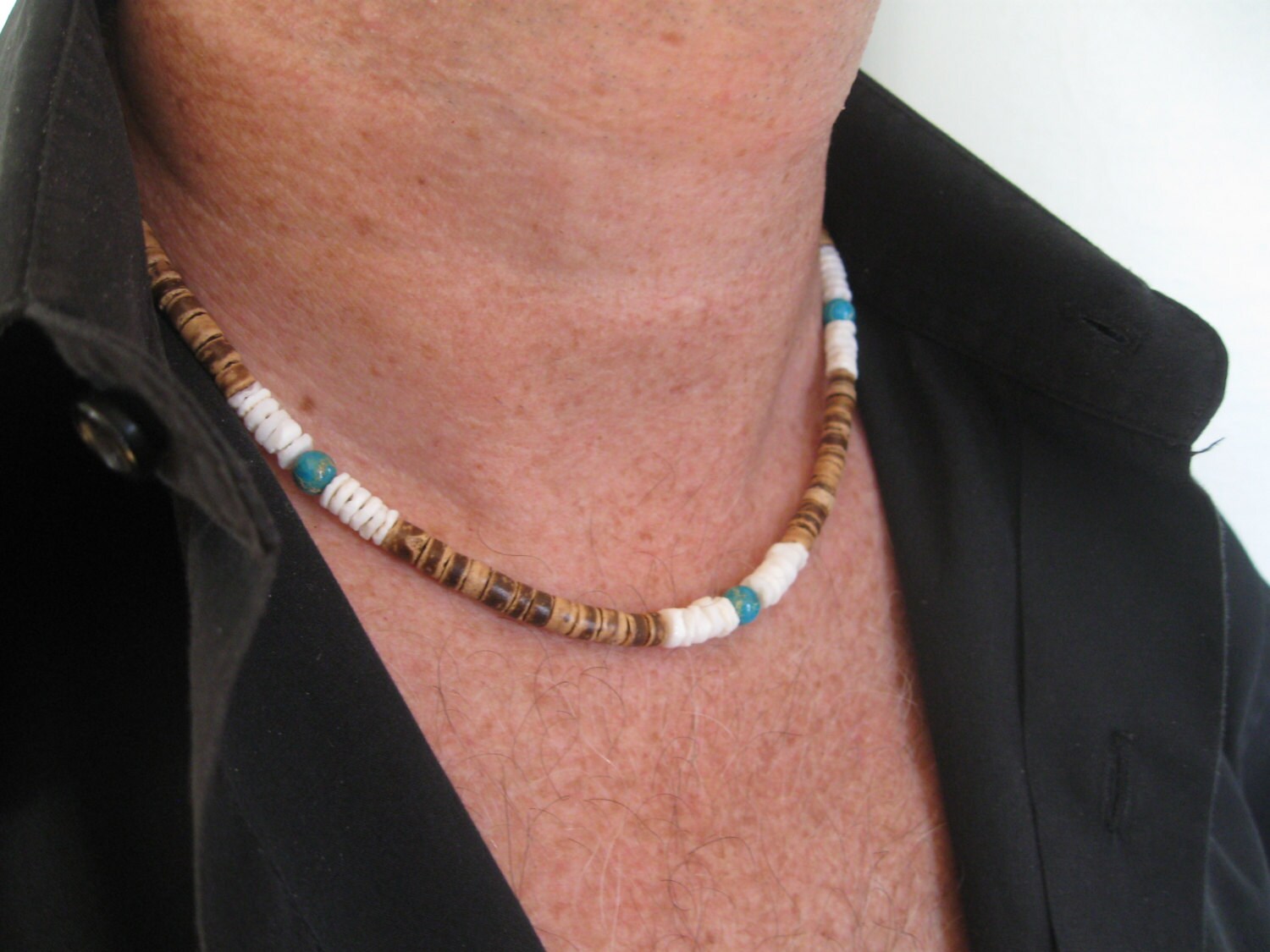 mens surfer necklace boys necklace mens necklace beach