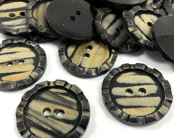 8 Pieces Set Vintage Look Natural Horn Button- 1.2" Button-Big Button- Jacket Buttons- Buttons- Big Buttons- Organic buttons-Horn Buttons