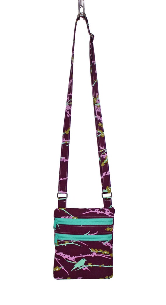 Crossbody Purse Bird Fabric Bag Gift for Her Teen Purse