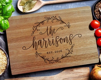 Personalized Cutting Board - Engraved Cutting Board, Custom Cutting Board, Wedding Gift, Housewarming Gift, Anniversary Gift, Engagement 195