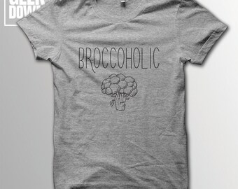 Broccoholic *Vegan* t-shirt tee // vegan t-shirts / vegan clothing / vegan shirt / vegetarian / animal rights / herbivore