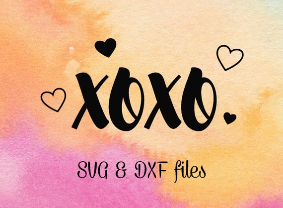 Download Xoxo SVG DXF cut files Valentine SVG Cricut File Kiss Heart