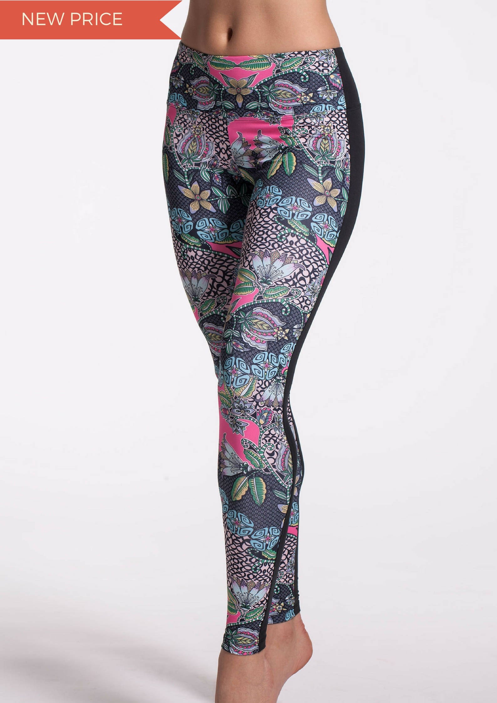 Colorful Yoga Pants-Yoga Leggings-Flower Print Tights-Workout