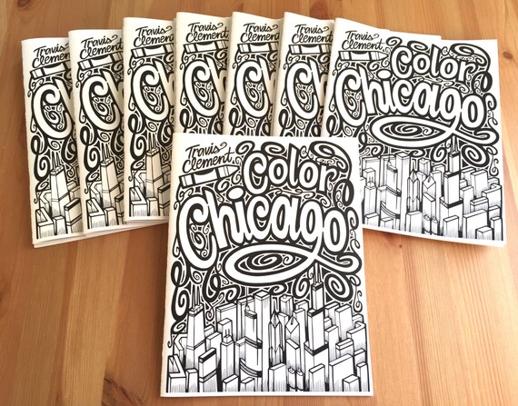 Chicago Coloring Book for Kids 30 pages for by SproutedScribbles