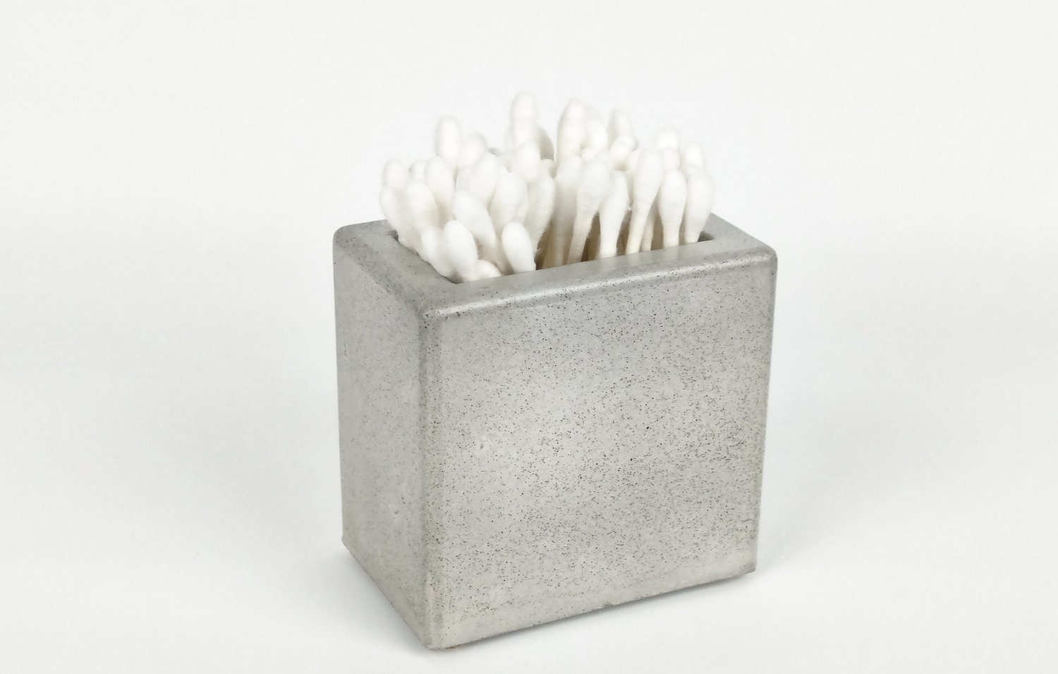 Concrete QTip Holder / Qtip Jar / Qtip Container / Bathroom